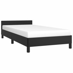 vidaXL Bedframe met hoofdeinde zonder matras 100x200 cm zwart