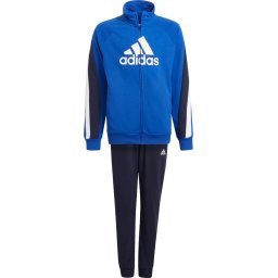 adidas Badge of Sport -maat 164- Trainingspak - Unisex - blauw - donkerblauw - wit