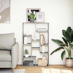 vidaXL Boekenkast 72x20x120,5 cm bewerkt hout betongrijs
