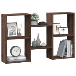 vidaXL Wandschap 96x18x60 cm bewerkt hout bruin eikenkleurig