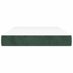 vidaXL Pocketveringmatras medium 120x220x20 cm fluweel donkergroen