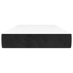 vidaXL Pocketveringmatras medium 100x220x20 cm fluweel zwart