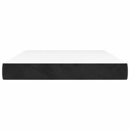 vidaXL Pocketveringmatras medium 140x220x20 cm fluweel zwart