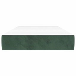 vidaXL Pocketveringmatras medium 100x220x20 cm fluweel donkergroen