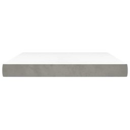 vidaXL Pocketveringmatras medium 160x220x20 cm fluweel lichtgrijs
