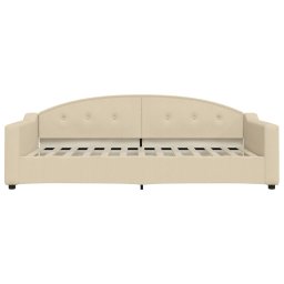 vidaXL Slaapbank 100x200 cm stof crèmekleurig