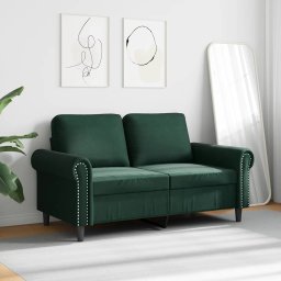 vidaXL Tweezitsbank 120 cm fluweel donkergroen