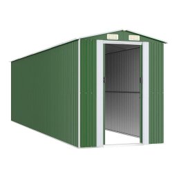 vidaXL Tuinschuur 192x689x223 cm gegalvaniseerd staal groen