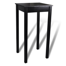 vidaXL Bartafel met 2 barkrukken zwart