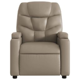 vidaXL Fauteuil verstelbaar kunstleer cappuccinokleurig