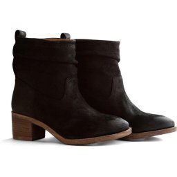 NoGRZ L.leVau - maat 40- Dames Leren enkellaars - 5,5cm blokhak - Zwart