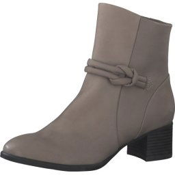 MARCO TOZZI -maat 41- Leather upper and Feel Me insole Dames Boot Heel - TAUPE NUBUCK