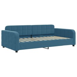 vidaXL Slaapbank met matras 90x200 cm fluweel blauw
