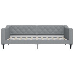 vidaXL Slaapbank 90x190 cm stof lichtgrijs