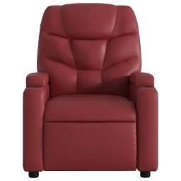 vidaXL Fauteuil verstelbaar kunstleer wijnrood