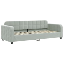 vidaXL Slaapbank met matras 80x200 cm fluweel lichtgrijs