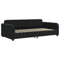 vidaXL Slaapbank met matras 90x200 cm fluweel zwart
