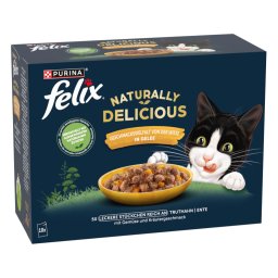 Gemengd pakket Felix Naturally Delicious 10 x 80 g - Gevogelte-selectie in gelei