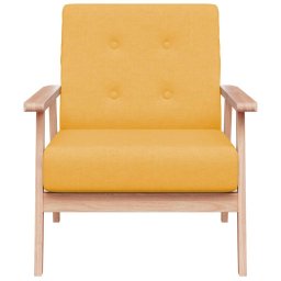 vidaXL Fauteuil stof geel
