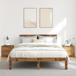 vidaXL Nachtkastjes 2 st 40x30x40 cm bewerkt hout oud houtkleurig