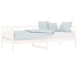 vidaXL Slaapbank massief grenenhout wit 80x200 cm