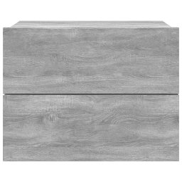 vidaXL Nachtkastje 40x30x30 cm bewerkt hout grijs sonoma eikenkleurig