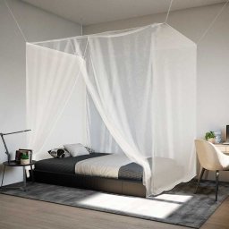vidaXL Hangende klamboe 156 gaas 220x100x150 cm wit