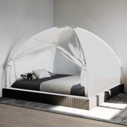 vidaXL Klamboe met deuren Mongolia 220 gaas 200x180x135 cm wit