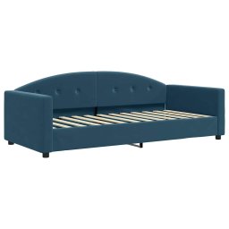 vidaXL Slaapbank met matras 90x200 cm fluweel blauw
