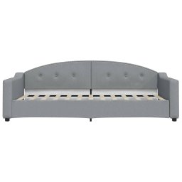 vidaXL Slaapbank 90x200 cm stof lichtgrijs