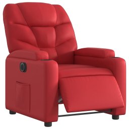 vidaXL Fauteuil verstelbaar elektrisch kunstleer rood