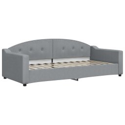 vidaXL Slaapbank met matras 90x200 cm stof lichtgrijs