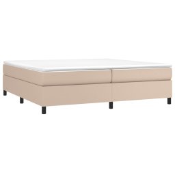 vidaXL Boxspring bed kunstleer cappuccinokleurig 200x200 cm