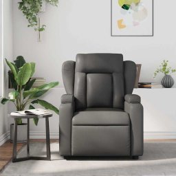 vidaXL Massagestoel verstelbaar kunstleer grijs