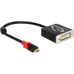 Premium USB-C naar DVI adapter met DP Alt Mode (1920 x 1200) - zwart - 0,20 meter