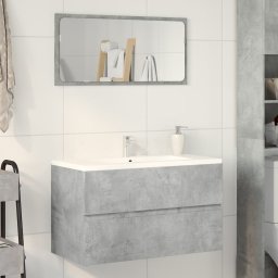 vidaXL Badkamerwandkast 80x38,5x45 cm bewerkt hout betongrijs