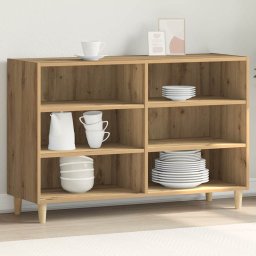 vidaXL Dressoir 103,5x35x70 cm bewerkt hout artisanaal eikenkleurig