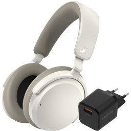 Sennheiser Accentum Wireless Wit+ BlueBuilt Quick Charge Oplader met Usb A Poort 18W Zwart