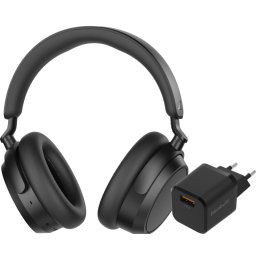 Sennheiser Accentum Plus Zwart + BlueBuilt Quick Charge Oplader met Usb A Poort 18W Zwart