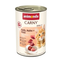 12x400g Kitten Kalf, Kip & Kalkoen animonda Carny Kattenvoer