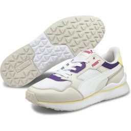 PUMA R78 FUTR -maat 40- Unisex Sneakers - Puma White-Nimbus Cloud-Prism Violet
