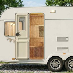vidaXL Insectengordijn voor camper 56x185 cm bamboe