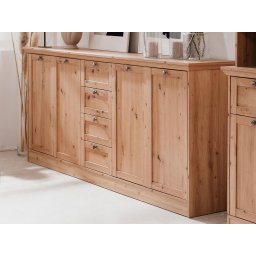 Dressoir TIMITA 4 deuren 4 lades artisan eik