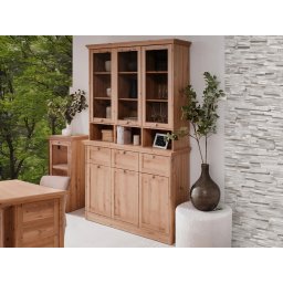 Vitrinekast TIMITA DELUXE 6 deuren 3 lades artisan eik