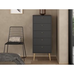 Commode BOAVISTA 5 lades grijs