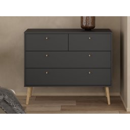 Commode BOAVISTA 4 lades grijs