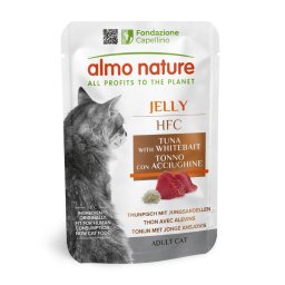 6x55g Jelly maaltijdzakjes Tonijn & Jonge Ansjovis Almo Nature HFC Kattenvoer