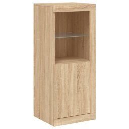 vidaXL Dressoir met LED-verlichting 41x37x100 cm sonoma eikenkleurig