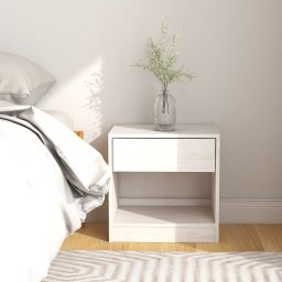 vidaXL Nachtkastjes 2 st 40x31x40 cm massief grenenhout wit