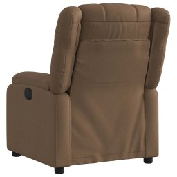 vidaXL Fauteuil verstelbaar stof bruin